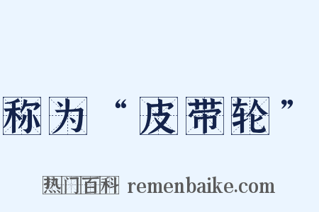 称为“皮带轮”是什么意思的图片